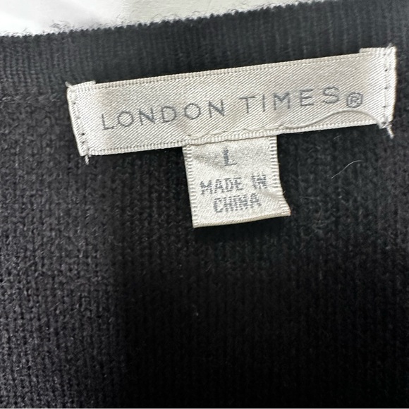 LONDON TIMES Fit and Flare Sweater Dress Size Large. NWOT. - Picture 6 of 6